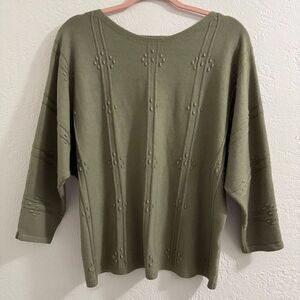 Vila Milano Green Thick Knit Slouchy Sweater L